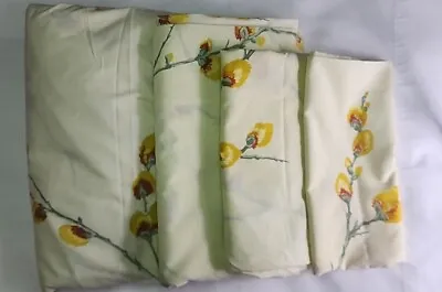 RARE Vintage Fieldcrest No Iron Percale Pussy Willow Full Double 4pc Sheet Set   • $29