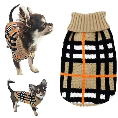 £9.99 • Buy XXXS XXS XS Tartan Jumper Coat Designer Puppy Chihuahua Teacup MINIUTURE Version