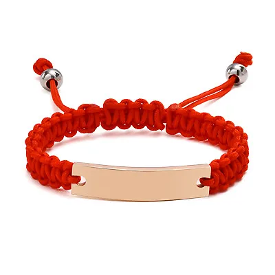 VNOX Custom Engraving Handmade Braided Rope Adjustable Medical Alert ID Bracelet • $10.99