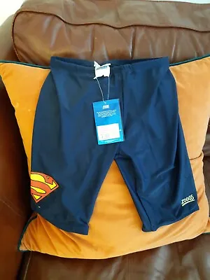 NEW Junior Zoggs Superman Jammer Swimming Shorts. Size: 37  (Age: 10-11) • £4.95