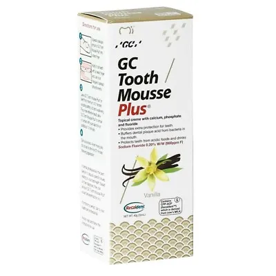 GC Tooth Mousse Plus 40g - Vanilla Topical Creme Extra Protection Dental Plaque • $28.30