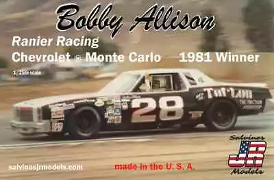 Salvino's Jr Models Bobby Allison 1981 Tuf-lon Chevy Monte Carlo Model Kit • $24.99