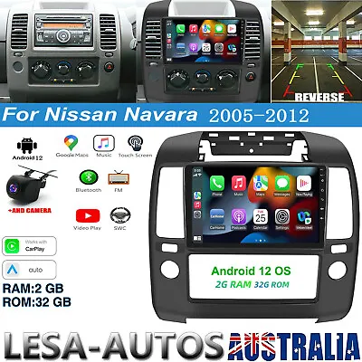 Android 12 Car Radio Apple Carplay GPS Head Unit For Nissan Navara 2006-2012 D40 • $260.99