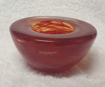 🔶️kosta Boda Swedish Atoll Swirl Candle Holder Votive Anna Ehrner Mcm Glass • $59.99