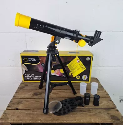 National Geographic 40/400 Table Telescope Boxed For Beginners Age 8+ • £11.99