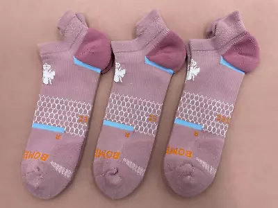 Bombas Men's Running Honeycomb Ankle Sock Size Large 9-13 Pink 3 Pairs • $20.99