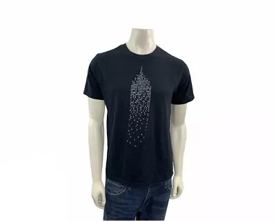 Jin Mao Men’s Size Large Short Sleeve Black Tower Print Casual T Shirt • $13.88