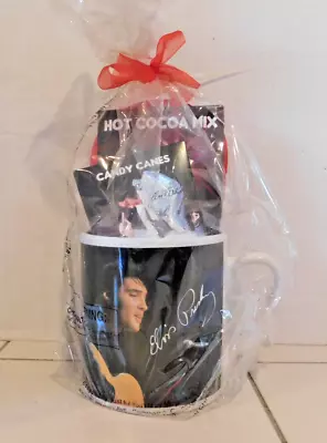 Elvis Presley Coffee Mug / Cup Gift Set Cocoa & Candy Canes • $14