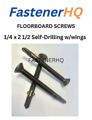 (100)1/4 X 2 1/2 REAMER WOOD TEK SCREWS: Wood To Metal • $29