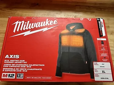 Milwaukee 205G-21XL M12 12V Heated AXIS Gray Hooded Jacket Kit - XL • $105