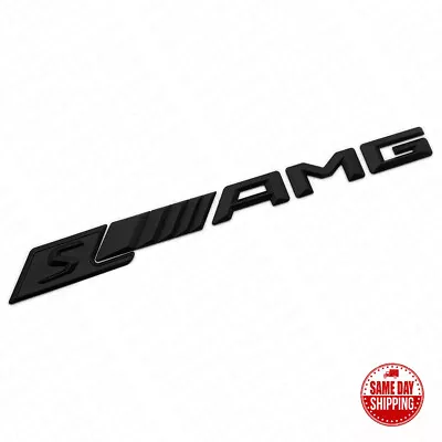 Mercedes S AMG Edition Trunk Emblem Logo 3D Sticker Badge Decoration Sport Black • $19.99