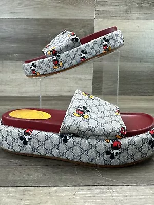 Mickey Mouse Slide Sandals Women Adult Size 9.5 Gray • $14.36