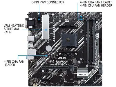 ASUS Prime B450M-A II AM4 AMD B450 SATA 6Gb/s Micro ATX AMD Motherboard • $71.99