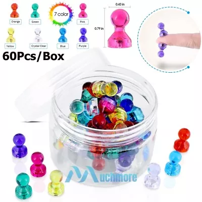 60Pcs Push Pins Thumb Tacks Strong Neodymium Magnetic Durable Anti-Rust Reusable • $13.99