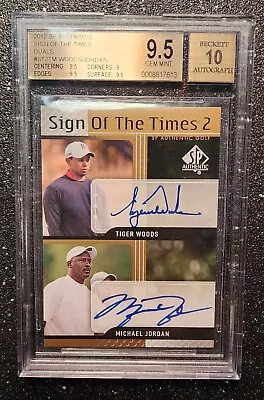 2012 SP Authentic Sign Of The Times Tiger Woods Michael Jordan Auto 9.5/10 • $60000