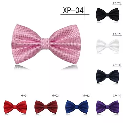 Formal Pre Tied Bow Tie For Weddings And Business Events Solid Color Design • £5.38