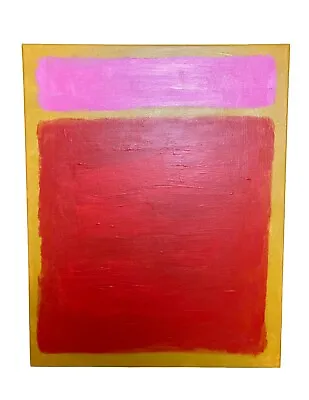 Mark Rothko Style Abstract Expressionist Contemporary Painting Red Yellow • $75