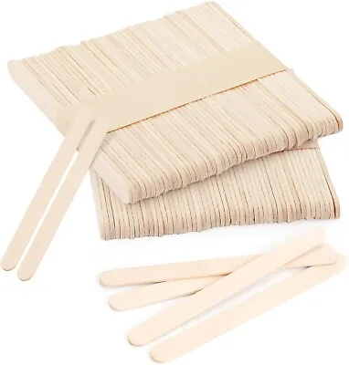 Lollipop Sticks 200 Lolly Stick Natural 6  Craft Ice Wood Wooden Smooth • £5.89