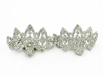 MUSI Rhinestone Adorned Shoe Clips Shoe Jewelry 3.25  X 1.75   • $28.49