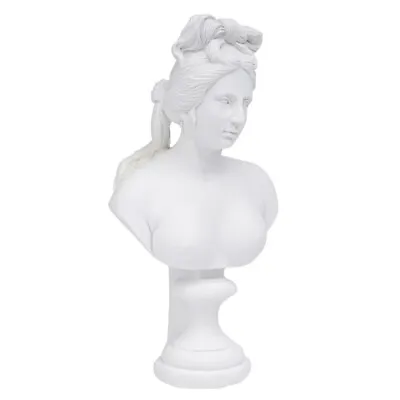  Resin Plaster Figure Miss Woman Bust Statue Desktop Decoration Roman God • £12.88