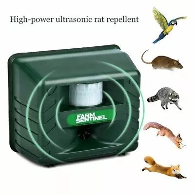 High Power Ultrasonic Deterrent Repeller Cat Dog Bird Mouse Scarer Pest Deterret • $45.14