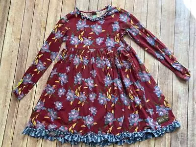 Matilda Jane Size 10 Character Counts Winifred Plum Knit Roses Dress B13 • $33.99