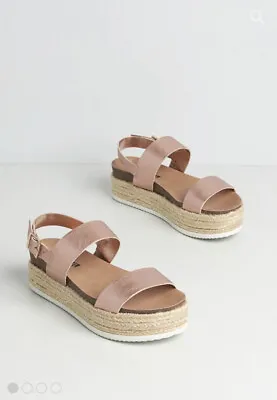 ModCloth Chelsea NIB Sand & Sea Please! Espadrille Sandal - Rose Gold - Size 9 • $65