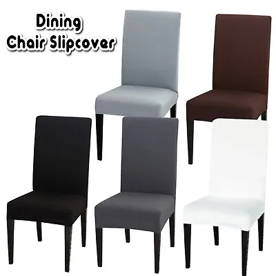 Stretch Dining Chair Cover Seat Covers Spandex Washable Banquet Wedding Party AU • $12.99