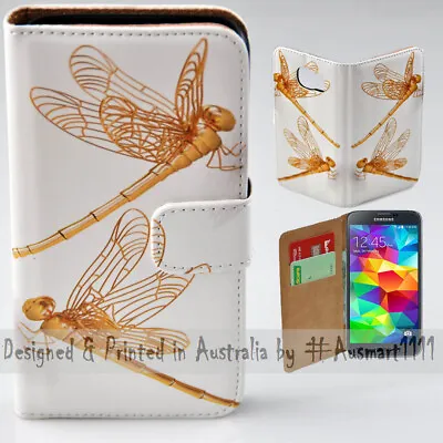 For Samsung Galaxy Series - Gold Dragonfly Print Mobile Phone Case Cover • $13.98