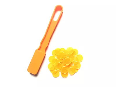 Orange Magnetic Bingo Wand And Bag Of 100 Magnetic Chips Set • $9.95