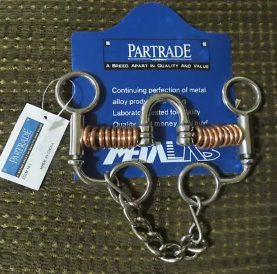 Partrade Training  BIt 5  Mouth Snaffle Copper Rings High Port Stainless Cheeks • $28