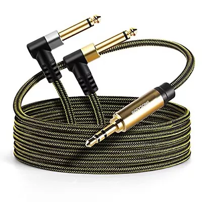 1/8 To 1/4 Stereo Cable 15ft 1/8 Stereo To Dual 1/4 Mono Cable1/8 Inch TRS St... • $27.41