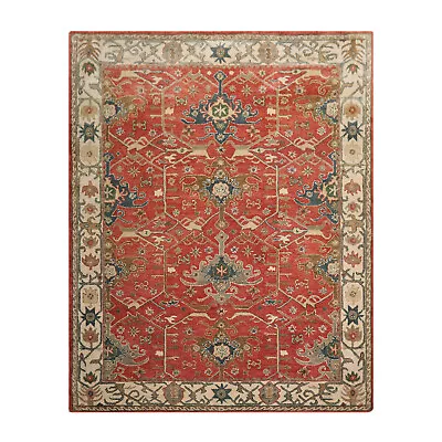 8' X 10' 9’ X 12’ 10' X 14' Handmade Wool Arts & Crafts Area Rug Muted Coral • $449.99