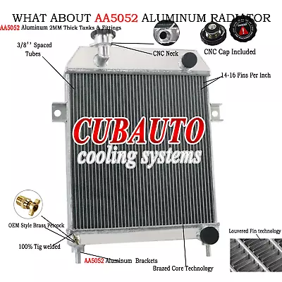 3 Row Aluminium Radiator For Jaguar MK1 MK I/MK2 MK II/S-Type 1955-1967 • £144.99