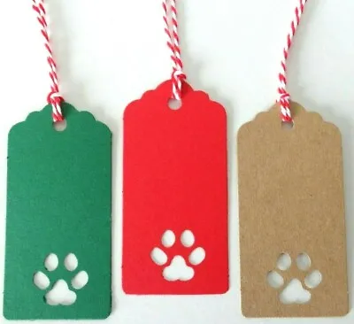 £2.55 • Buy Pet Gift Tags PAW Cut-out Kraft Card Labels Dog Grooming Business Marketing Card