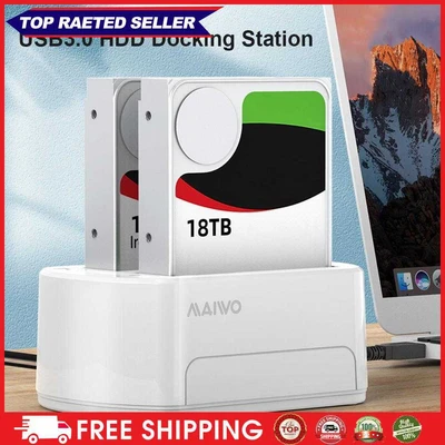 £34.07 • Buy MAIWO USB3.0 Dual Bay HDD Clone Dock Station Computer Hard Disk Drive Enclosure