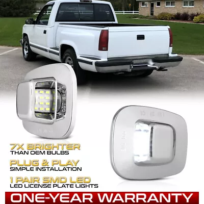 [CHROME BEZEL] Full LED License Plate Light For Chevy C/K 1500 2500 3500 Pickup • $14.99