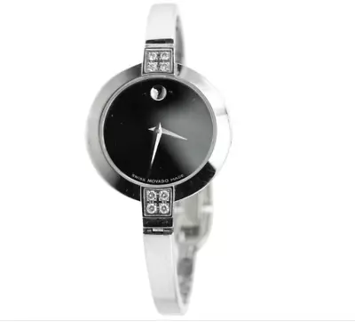 Movado Silver Stainless Steel Museum Diamond 84 A1 1830s Watch • $499