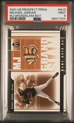 MICHAEL JORDAN 2001 Upper Deck Prospect Premieres GAME USED BAT RELIC PSA 9 Mint • $130