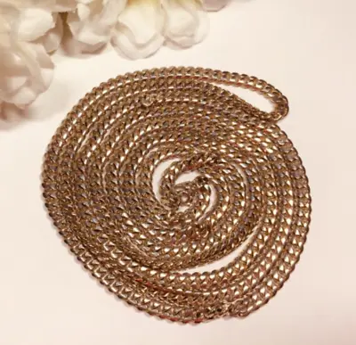 Vintage Monet 54” Silver Tone Shiny Cuban Link Necklace • $26.95