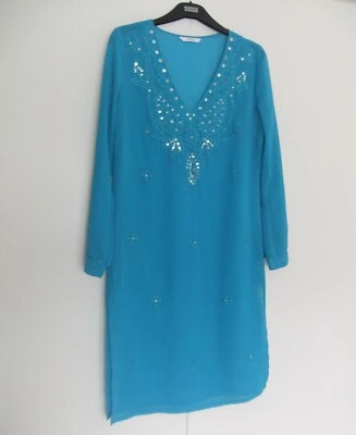 £5 • Buy M&s Turquoise  Ethnic  Type/beach Dress Size 8 New Without Tags