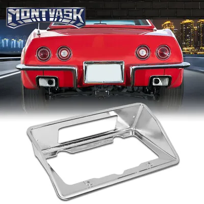 Rear License Plate Bezel Housing Chrome Fit For 1968-1973 Chevrolet Corvette C3 • $41.90