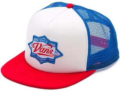 Vans Off The Wall Men's Brewed Trucker Hat Cap In Red/White/Blue • $24.99