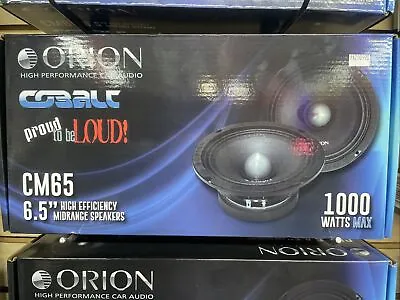 Orion Cobalt CM65 Set Of Speakers 6.5  Mid-Range Bullet 1000W Max 250W RMS 4 Ohm • $69.99