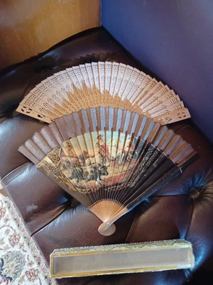 £5 • Buy 2 X Wooden Hand Fans (Spain & China)