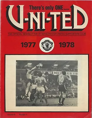 Manchester United Man Utd Newsletter 'there's Only One U-ni-ted' Issue No. 9/1 • £1