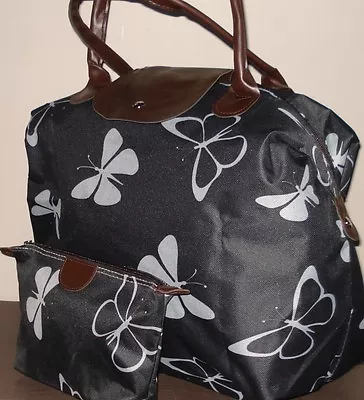 £12.99 • Buy Butterfly Print Travel Bag/Holdall And Matching Wash Bag