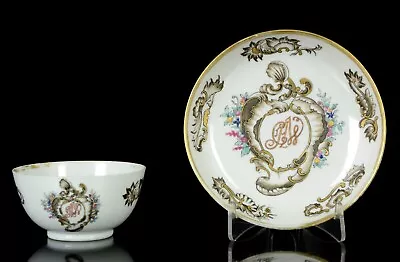 Chinese Armorial Bowl And Saucer Dish China Qing Dynasty Qianlong (1736-95 乾隆) • $249