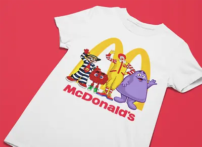 Women's McDonalds Ronald & Friends T-shirt 10 12 14 16 18 20 UNISEX FIT Top • £17.99