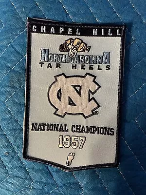 NORTH CAROLINA TAR HEELS Chapel Hill 1957 NATIONAL CHAMPIONS BANNER PATCH • $10.99